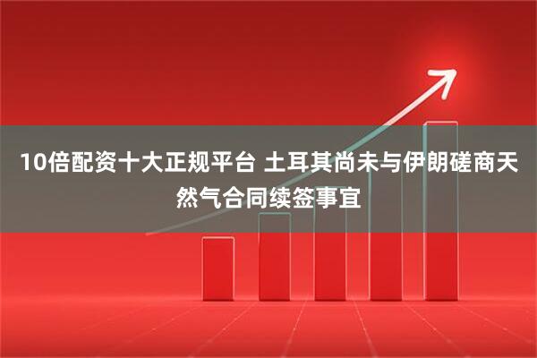 10倍配资十大正规平台 土耳其尚未与伊朗磋商天然气合同续签事宜